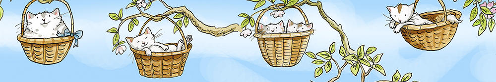 Kittens in Baskets Washi Tape