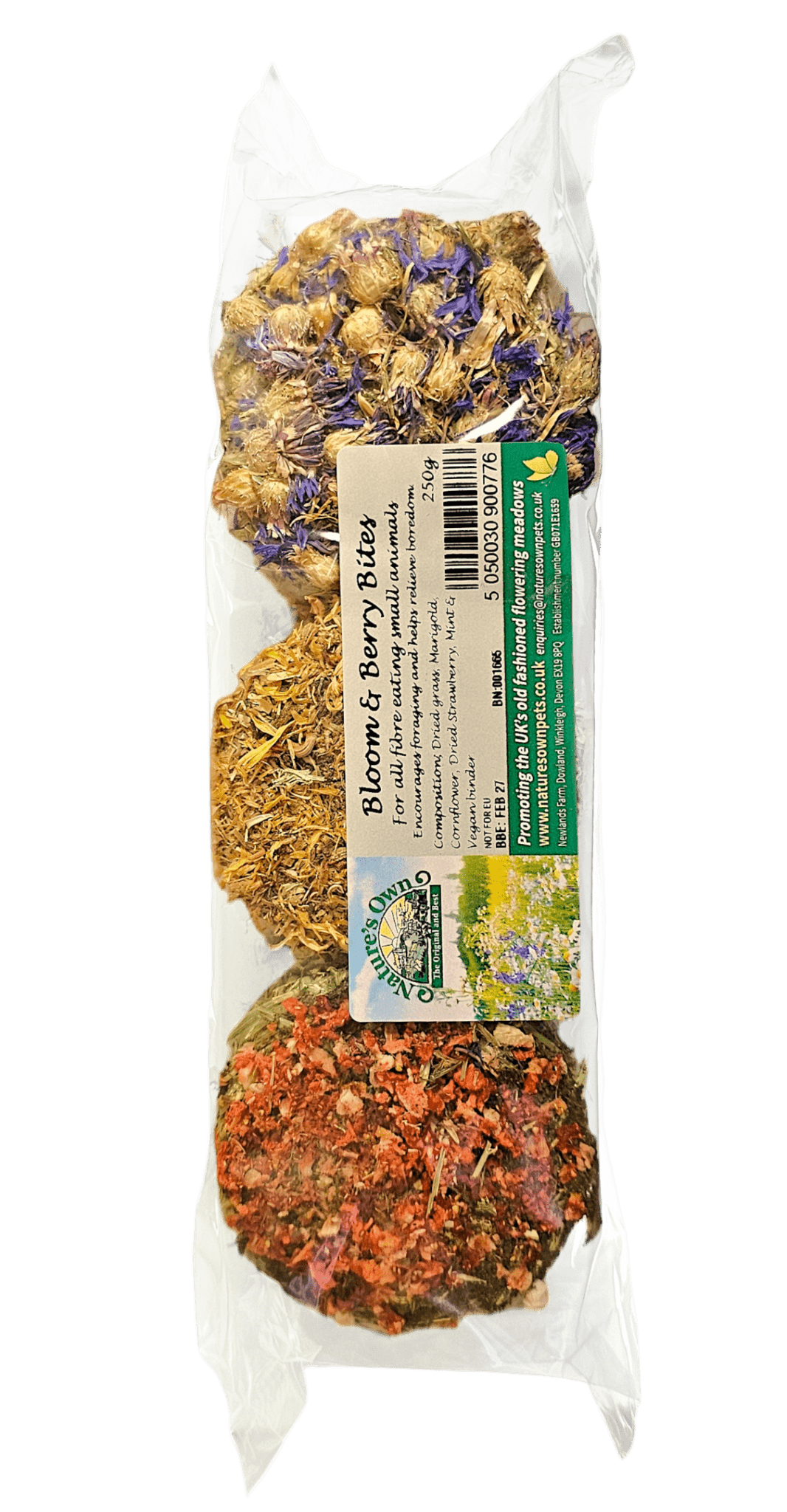 Natures Own Pets Bloom & Berry Bites - natural forage treat for rabbits & more