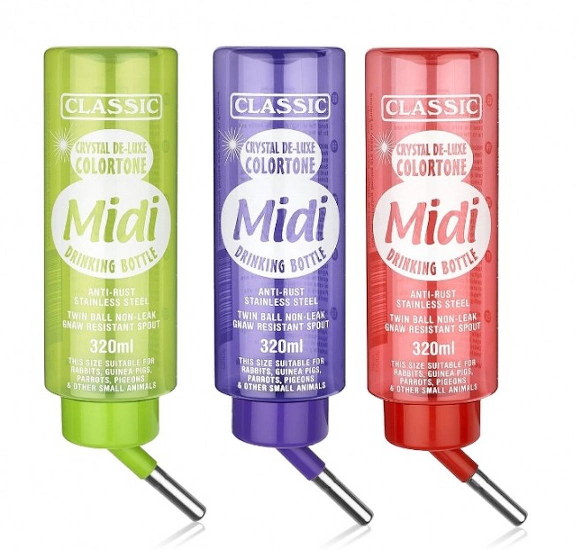 Crystal DeLuxe Colour Medium Drinking Bottle 320ml