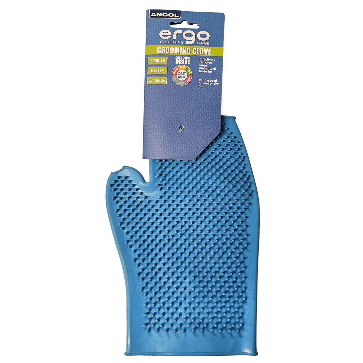 Ancol Ergo Grooming Glove | Easily remove loose fur from larger pets & furnishings