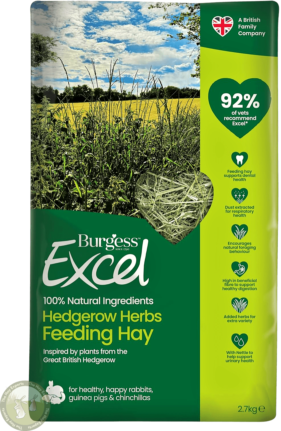 Burgess Excel Hedgerow Herbs Feeding Hay: Foraging hay for mall animals