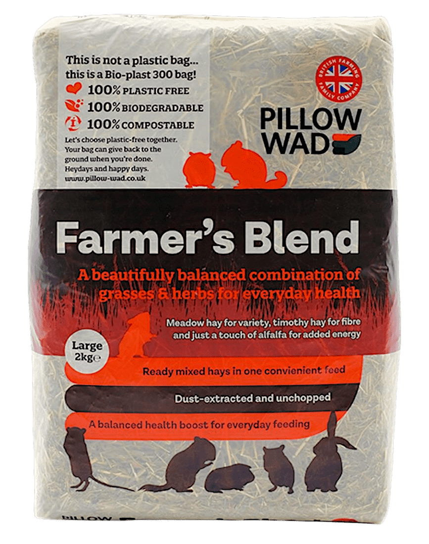 Pillow Wad Farmers Blend - a tasty mix of meadow & timothy hay with a touch of alfalfa too!