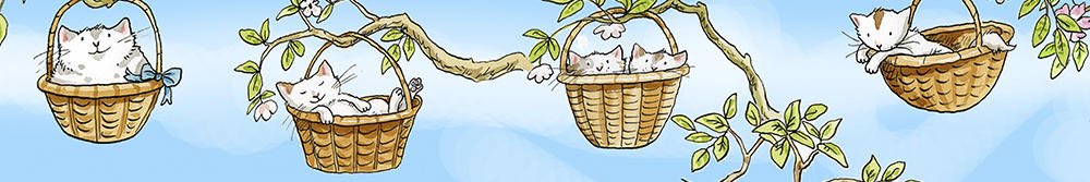 Kittens in Baskets Washi Tape