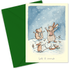 Buy Let It Snow Two Bad Mice Christmas Card from The Hay Experts. High quality festive card individually wrapped. Blank inside. Fast & free delivery options