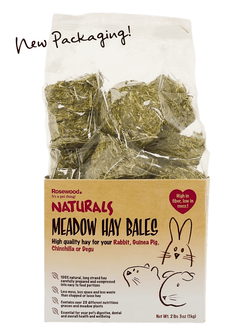 Meadow Hay Bales (Cookies) - Rosewood - compressed hay for all small animals