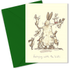 Two Bad Mice Card Partying With The Kids with drawing by Anita Jeram