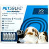 Petsolve Anti-Parasite Spot On - Rabbits, Guinea Pigs, Ferrets & Rats (5 x 0.5ml)