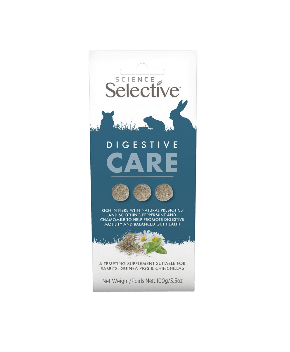 Science Selective Digestive Care Supplement for rabbits, guinea pigs & chinchillas box