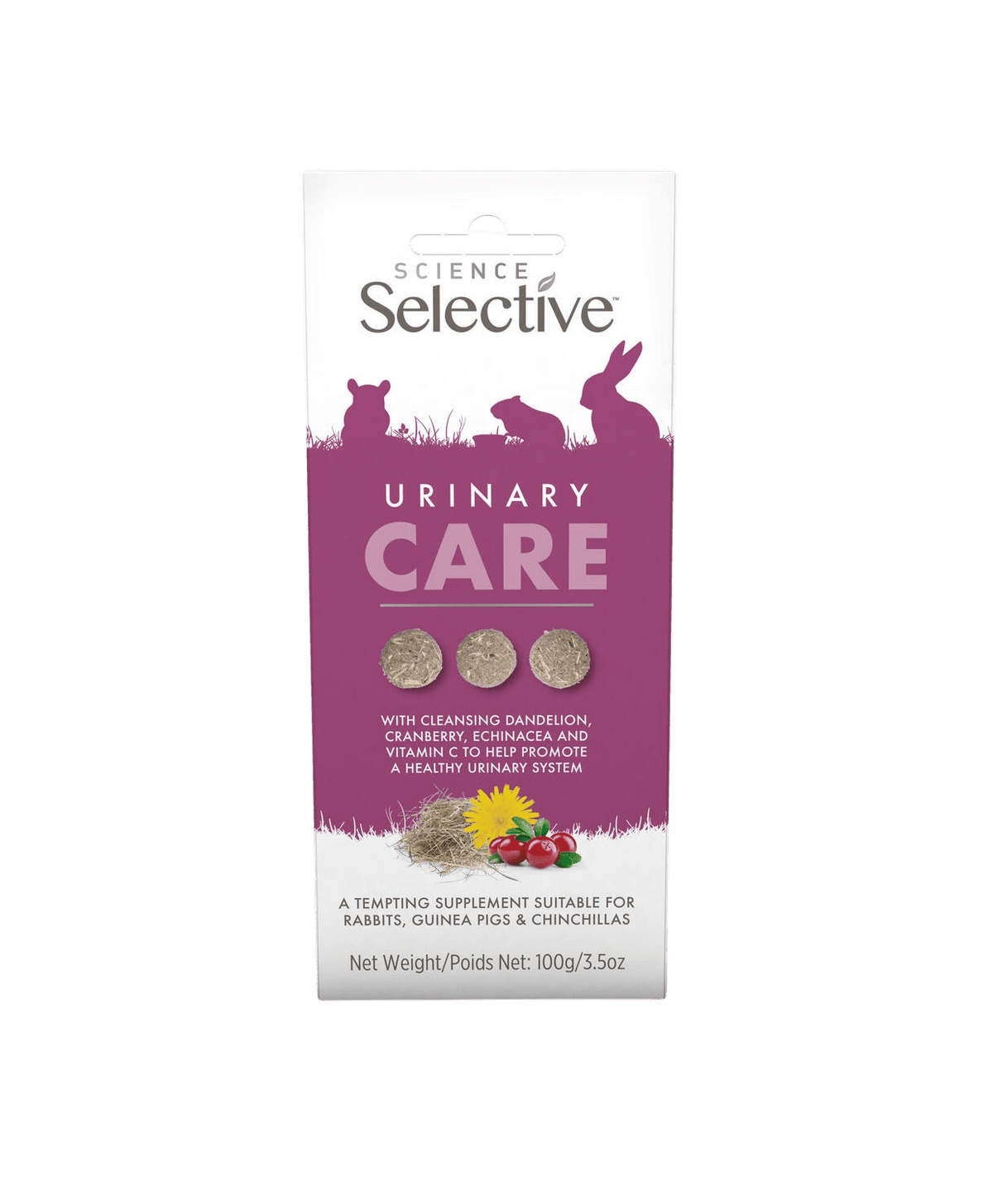 Science Selective Urinary Care Supplement for rabbits, guinea pigs & chinchillas box