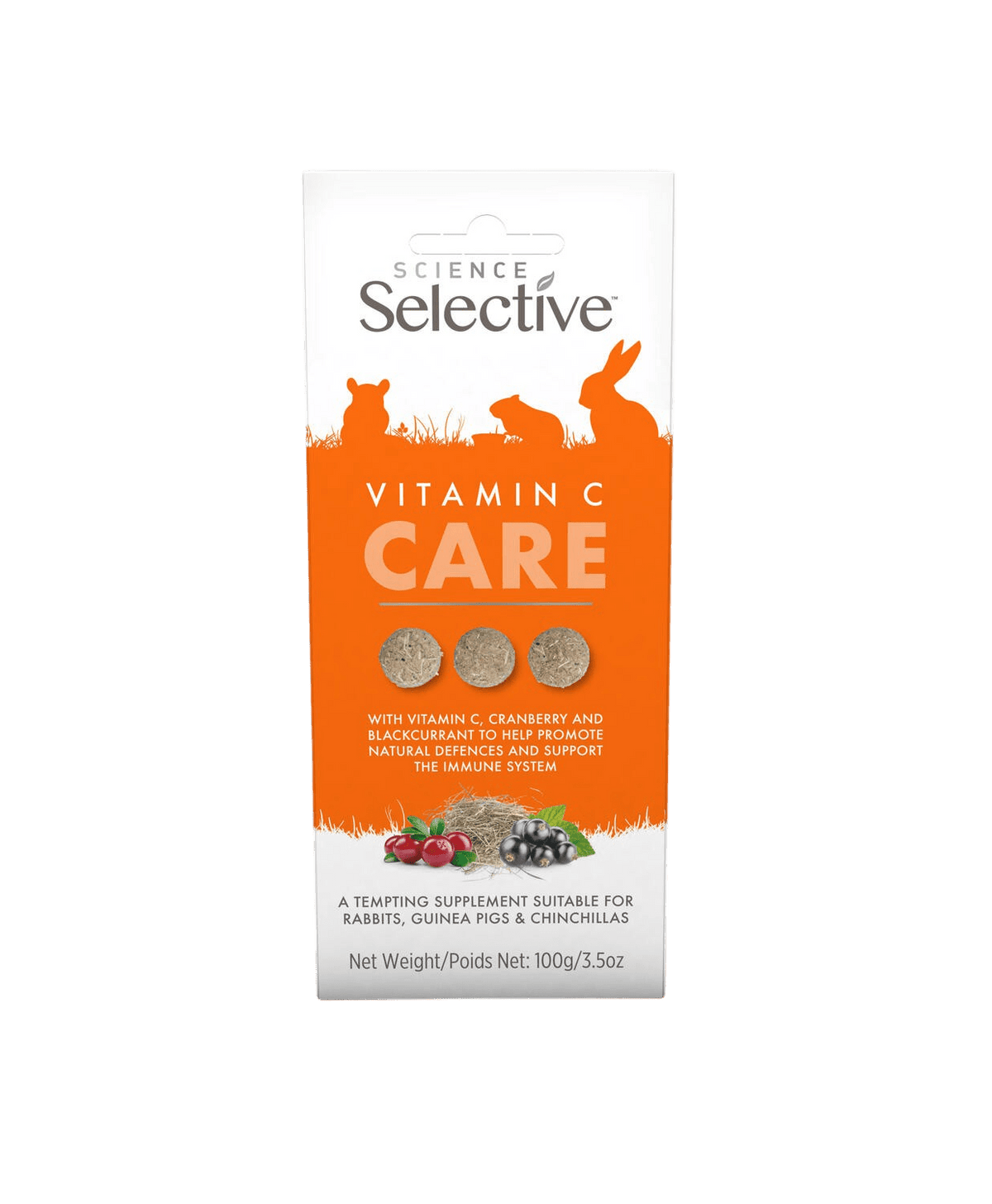 Science Selective Vitamin C Care Supplement for rabbits, guinea pigs & chinchillas box