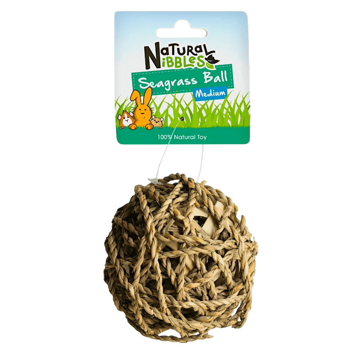 Natural Nibbles Seagrass Ball for rabbits, guinea pigs and others - ideal enrichment!