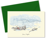 Snow Angels - Two Bad Mice Christmas Card by artist Anita Jeram. High quality greetings card, individually wrapped.