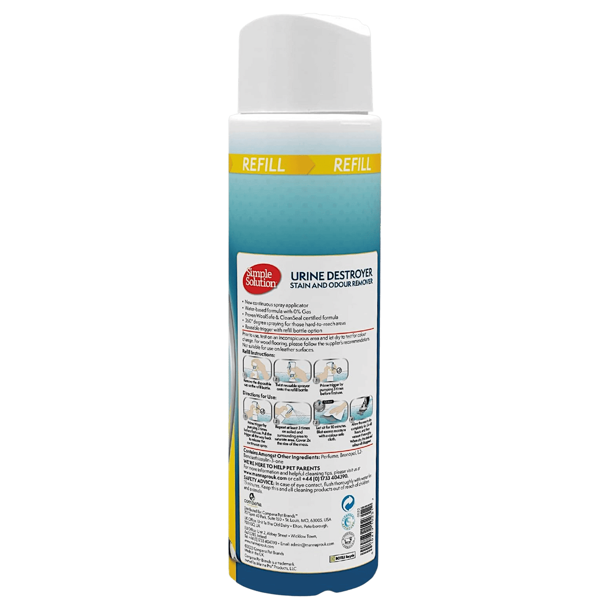 Simple Solution refill for Trigger Spray Urine Destroyer - safe & effective against urine
