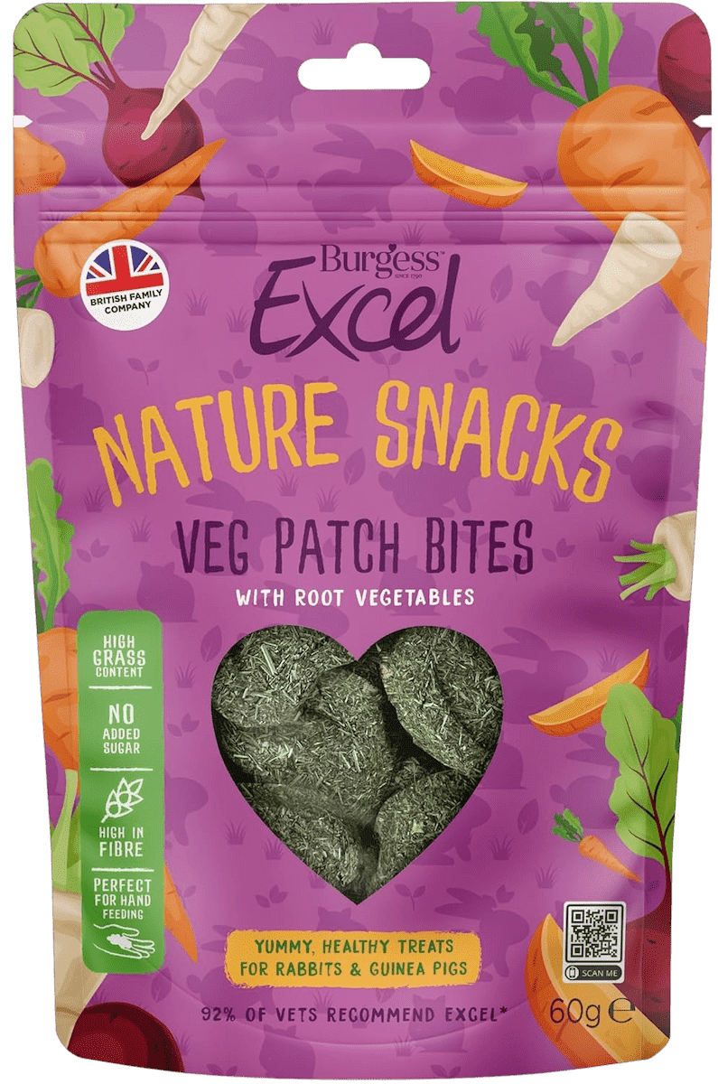 Burgess Excel Veg Patch Bites - natural treats with root veg, herbs & more