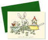 We Love Brussel Sprouts - Two Bad Mice Christmas Card by artist Anita Jeram. High quality greetings card, individually wrapped.