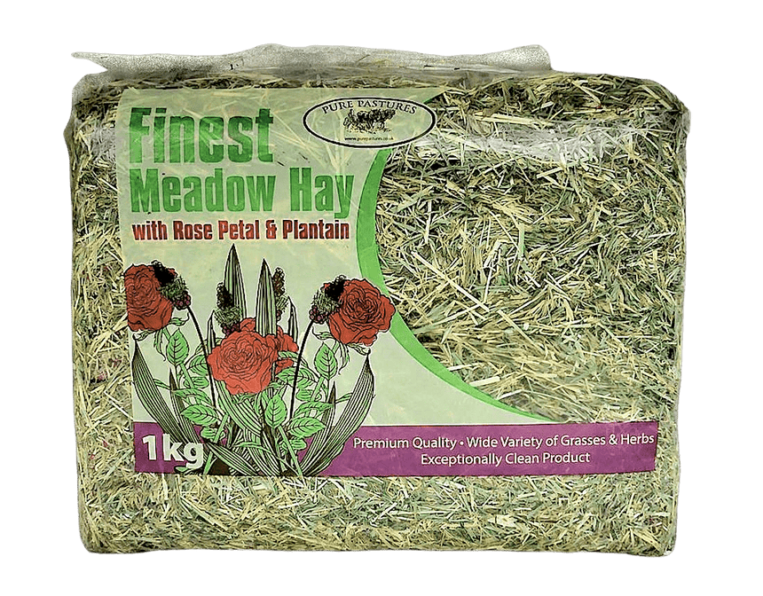 Pure Pastures Finest Meadow Hay with Rose & Plantain | The Hay Experts