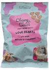 ChewyChews Love Hearts: beetroot & strawberry natural, grain-free treats for small animals