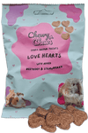 ChewyChews Love Hearts: beetroot & strawberry natural, grain-free treats for small animals