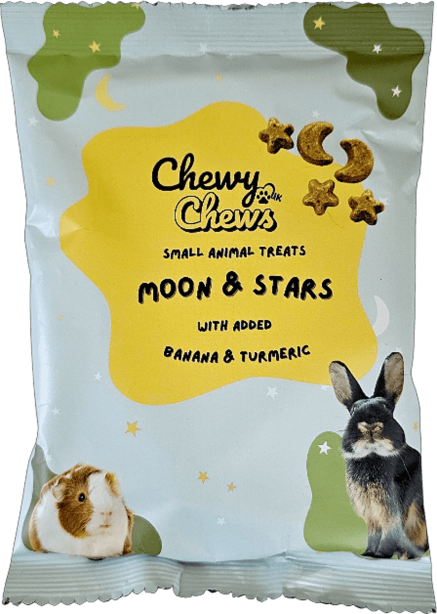 ChewyChews Turmeric & Banana: Moon and Stars natural, grain-free treats for small animals