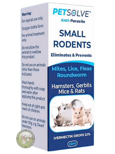 Petsolve Anti-Parasite Spot On for mites lice fleas & roundworm in hamsters & others