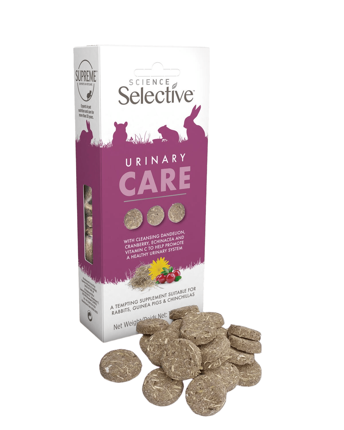 Science Selective Urinary Care Supplement for rabbits, guinea pigs & chinchillas box and some supplements by the box