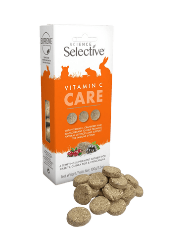 Science Selective Vitamin C Care Supplement for rabbits, guinea pigs & chinchillas box and supplements loose by the box