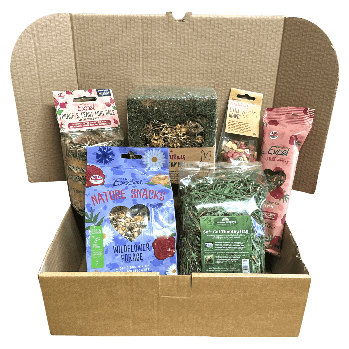 The Hay Experts Goodie Box: forage, treats & fun for rabbits & small animals