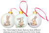 Two Bad Mice Three Rabbits Bauble by Artist Anita Jeram featuring 3 drawings