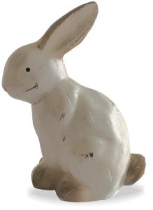 Whitewash Ceramic Rabbit Ornament