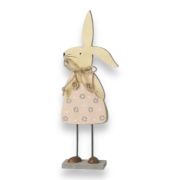 Standing Bunny Girl Wooden Ornament