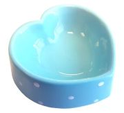Blue Polka Heart Bowl
