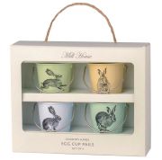 Country Hare Egg Cup Pails - set of 4