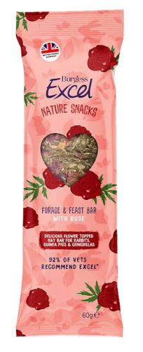 Excel Forage & Feast Hay Bar with Rose